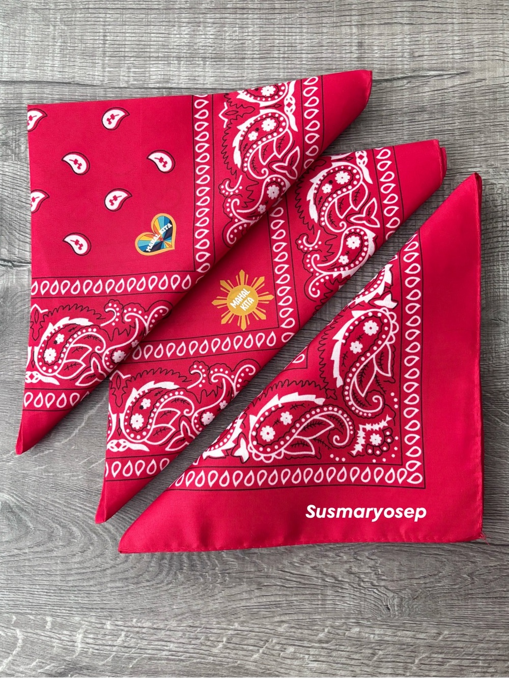 Mahal Kita Filipino Tagalog Red Bandana